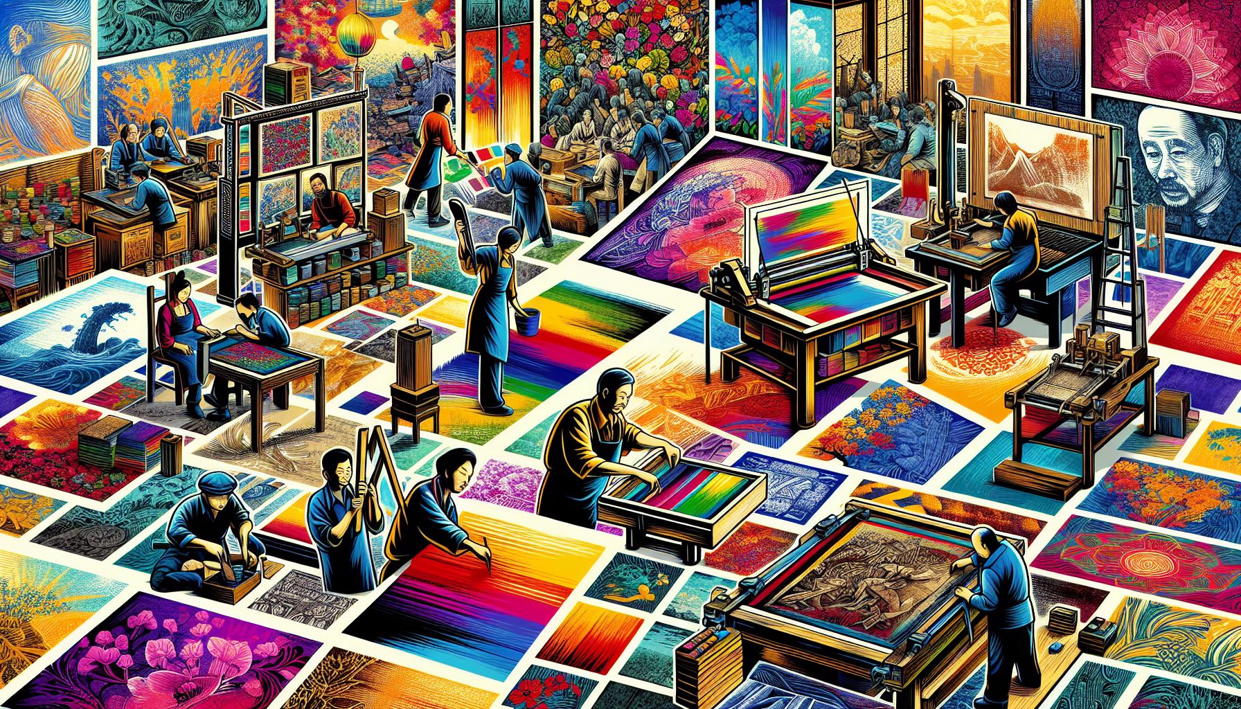 Printing Techniques: Diverse Symfony of Colours and Art